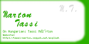 marton tassi business card